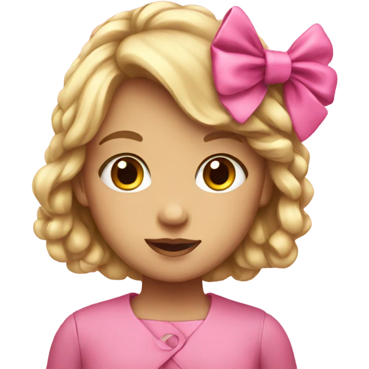 girl with pink bow emoji