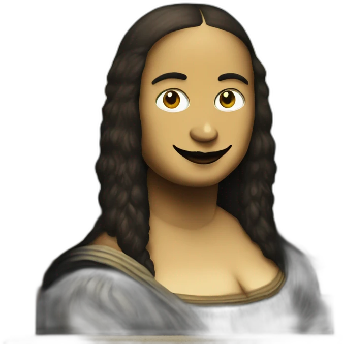 mona lisa say hello emoji