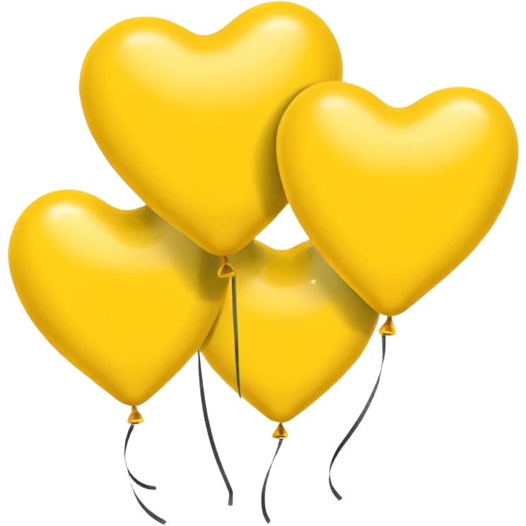 Yellow heart balloons emoji