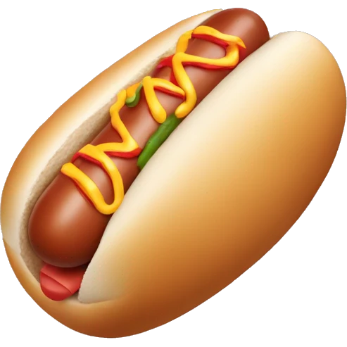 Hot dog in a sealed bun emoji