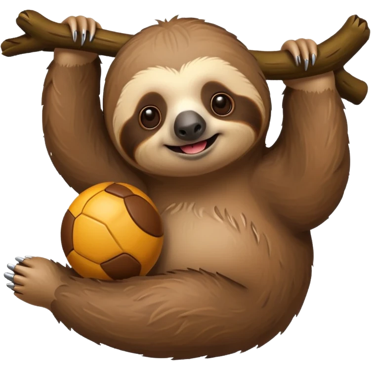 sloth with toy emoji