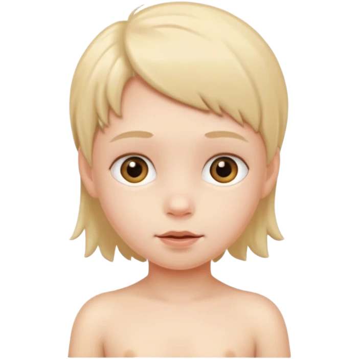 Enfant nue avec emoji