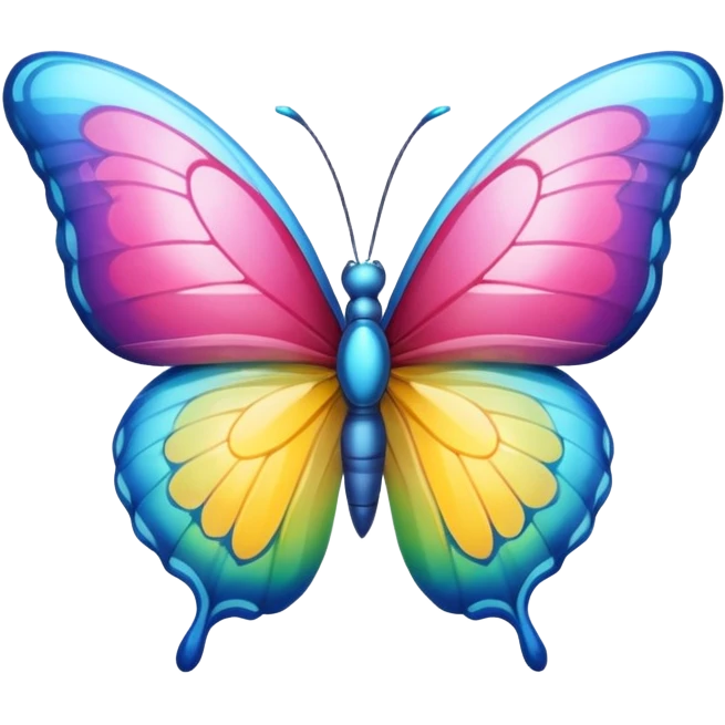 white heart with a butterfly emoji