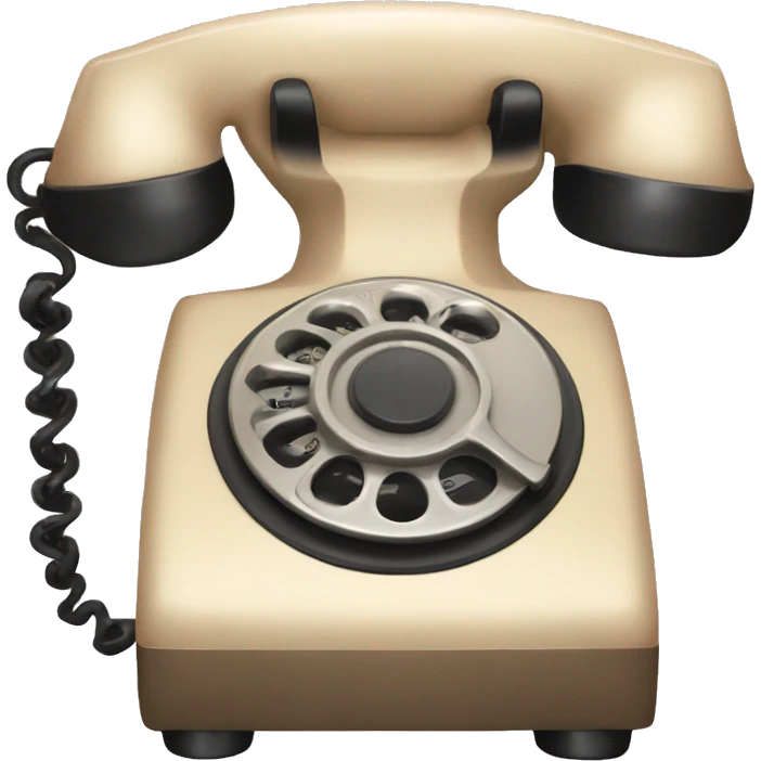 Rotary phone beige emoji