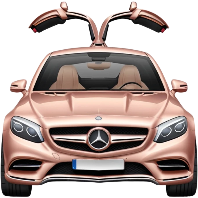 Rose gold Mercedes Benz  emoji