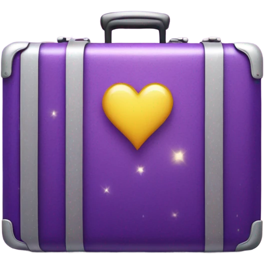  A suitcase without a handle, symbolizing a cumbersome or unnecessary business process.purple heart with sparkles emoji