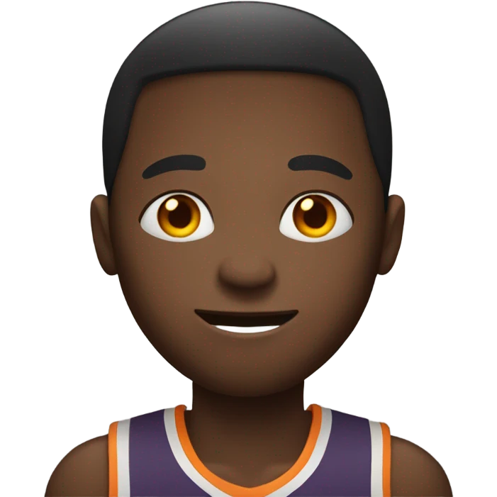 African american with a basketball emoji