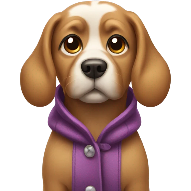 Dog with a coat emoji