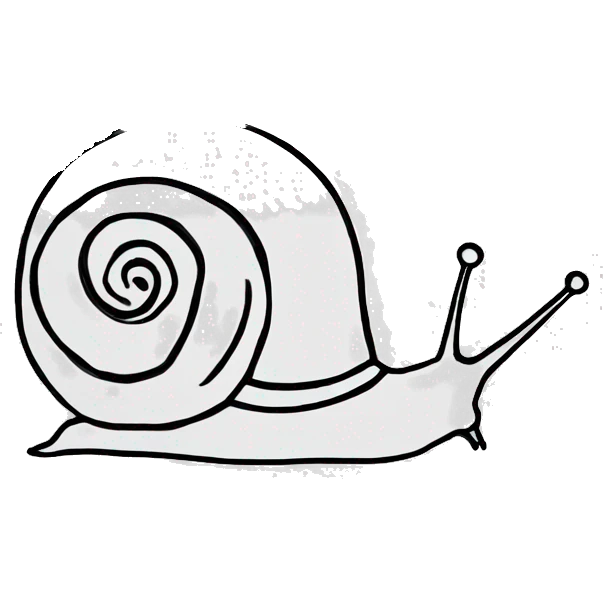 Snail outline emoji
