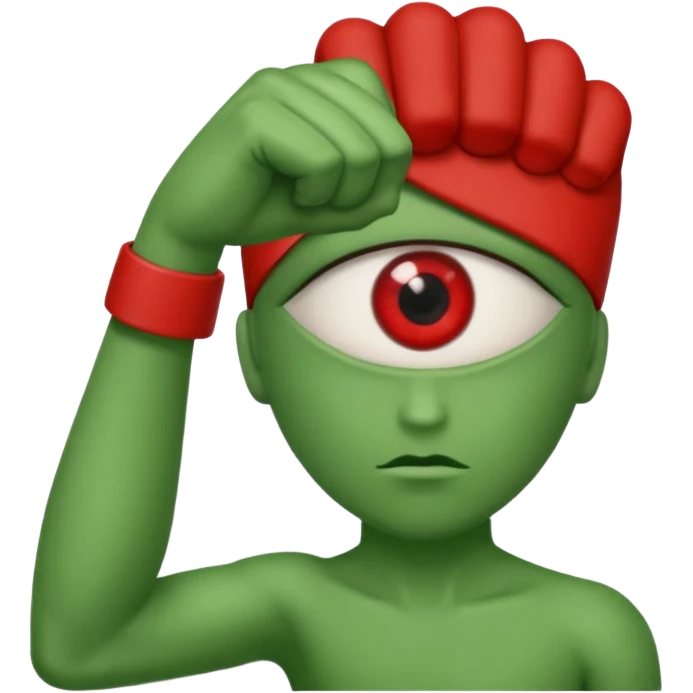 W or L has the appearance of two letters that are combined together, or next to each other. An eye is plastered on each letter, and are attached to legs. The W is green, while the L is red. W’s hand is curled tightly into a fist, and L’s hand is posed in an “L” shape. emoji