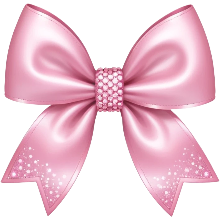 light pink sparkling bow emoji