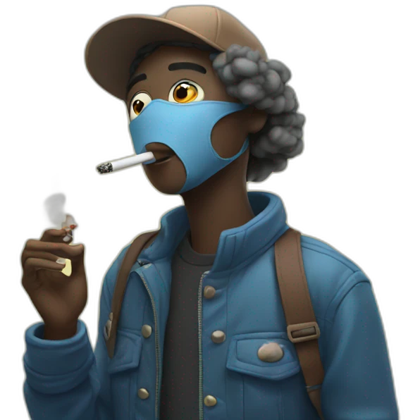 People smoking vape emoji