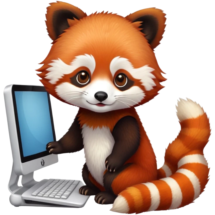 Red panda computer  emoji
