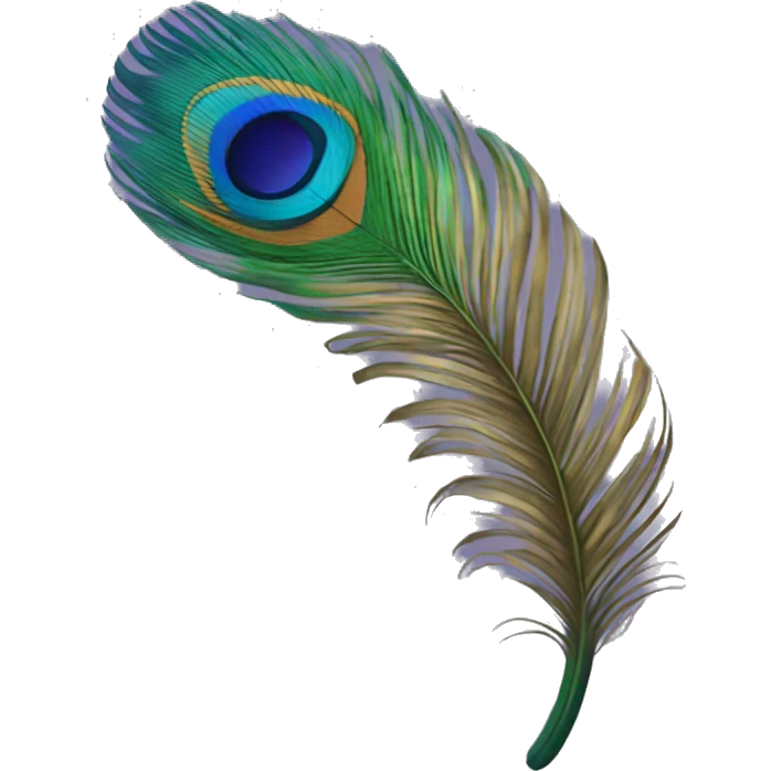 Feather of peacock emoji