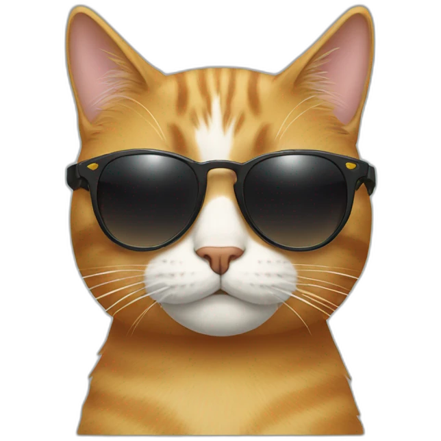 Cat with sunglasses emoji