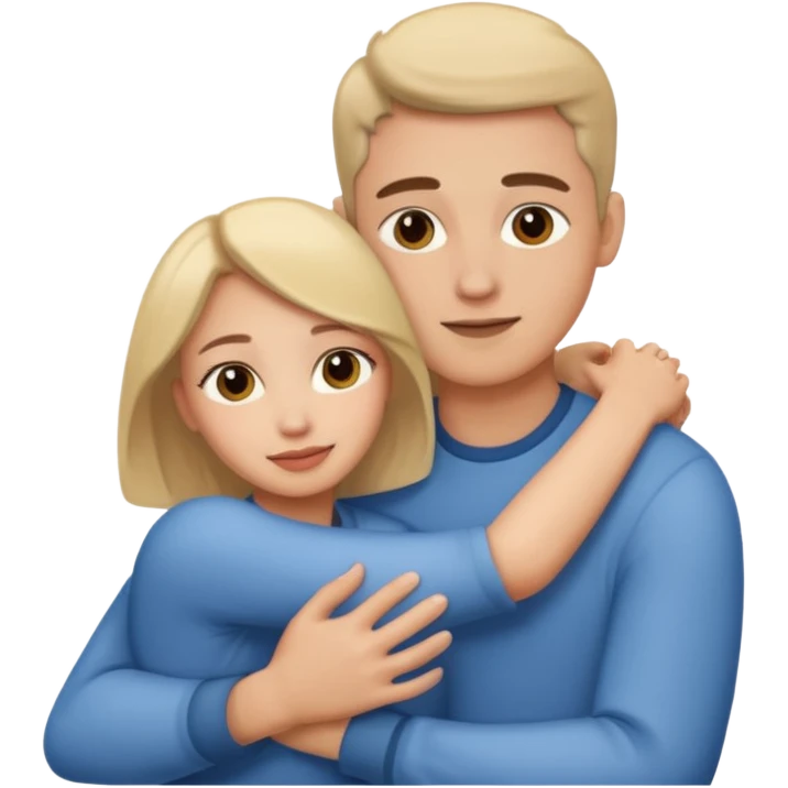 emoji de abrazar a papa y mama emoji