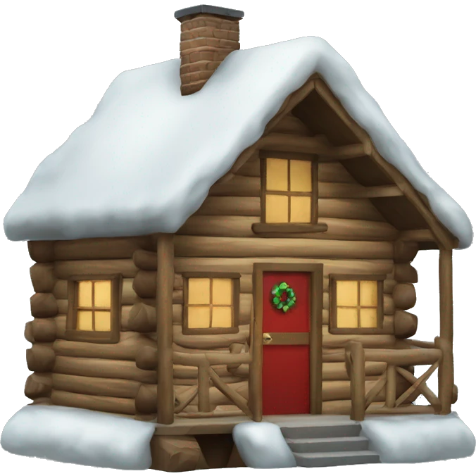 Christmas cabin emoji
