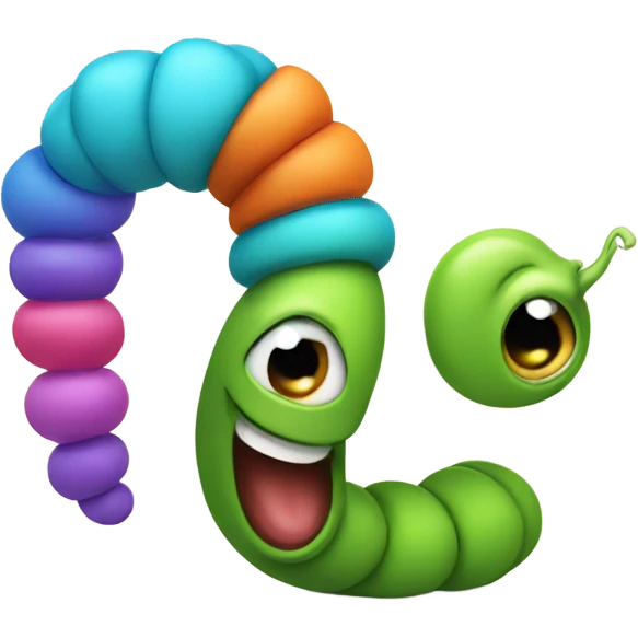 worm wearing hat emoji