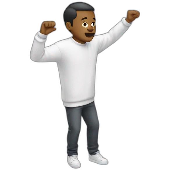 man doing a dab emoji