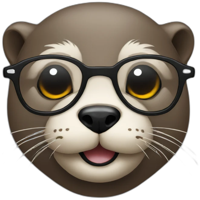 otter with glasses emoji