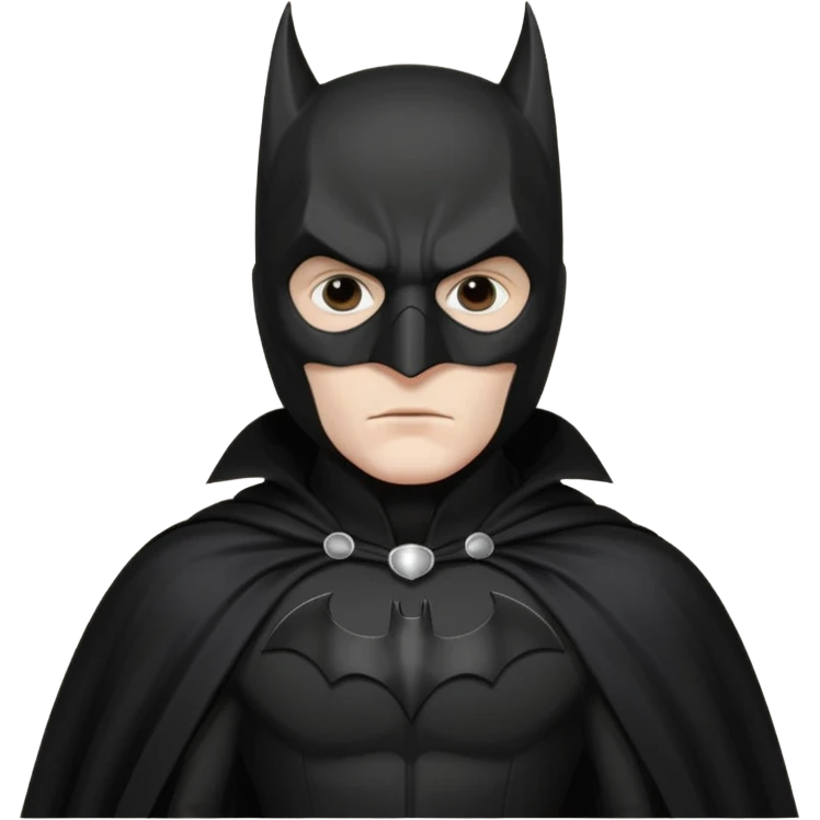 Dark Vigilante

Black suit, long cape, sharp bat-like mask, perched with brooding stance emoji