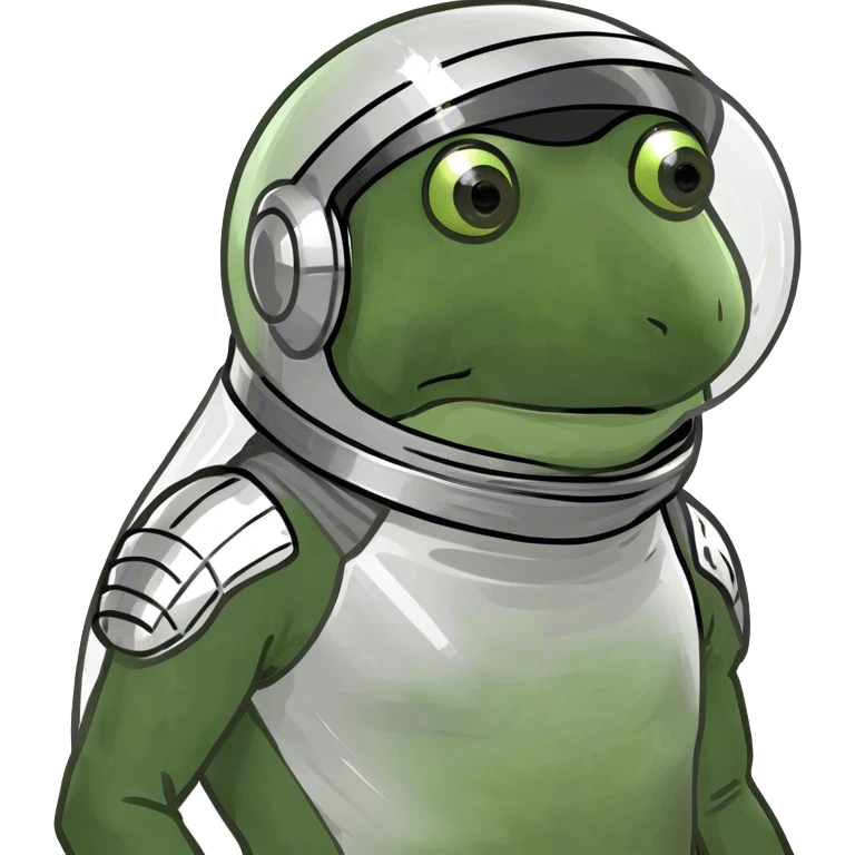 green frog in a spacesuit emoji