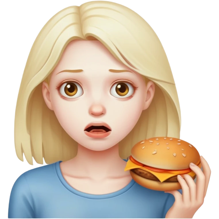 super super hungry and STARVING girl emoji