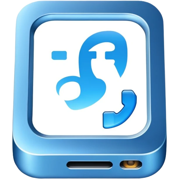mobile phone contacts icon, simple emoji