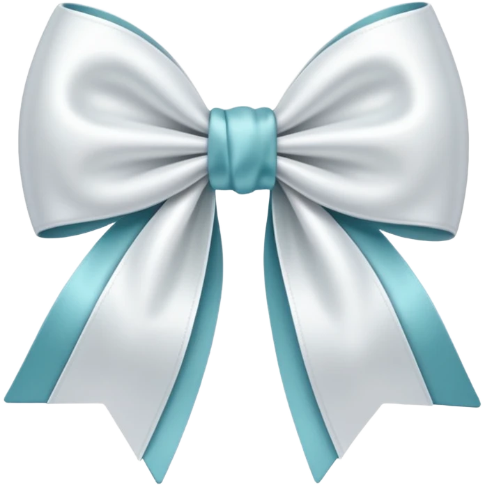 white satin bow emoji