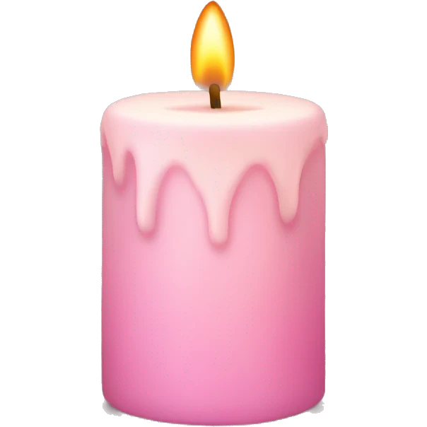 light pink candle emoji