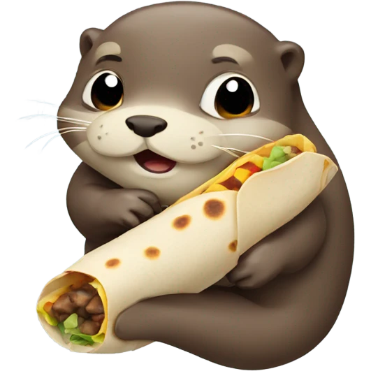 Otter eating burrito  emoji
