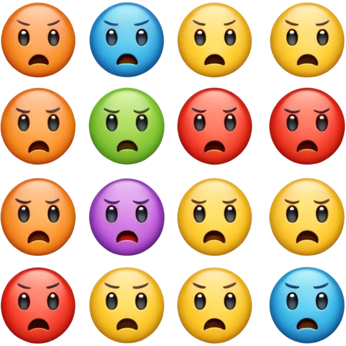 different emotion icon emoji