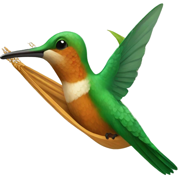 hummingbird in a hammock emoji