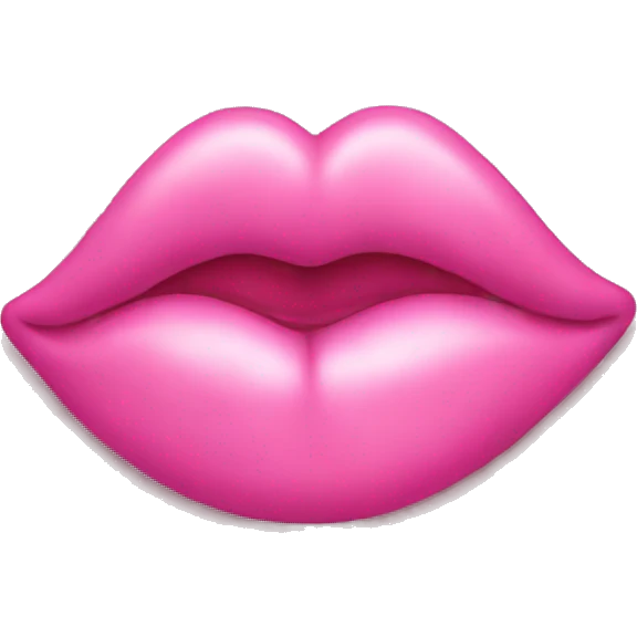 Pink kiss emoji