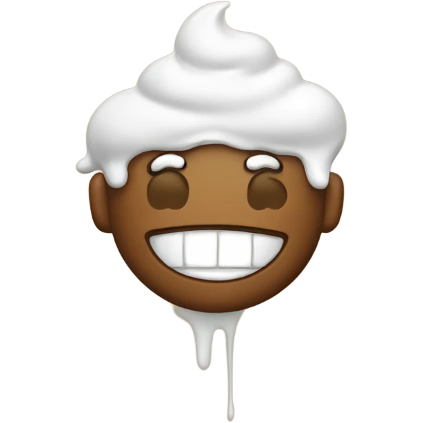 Whipped cream on face emoji