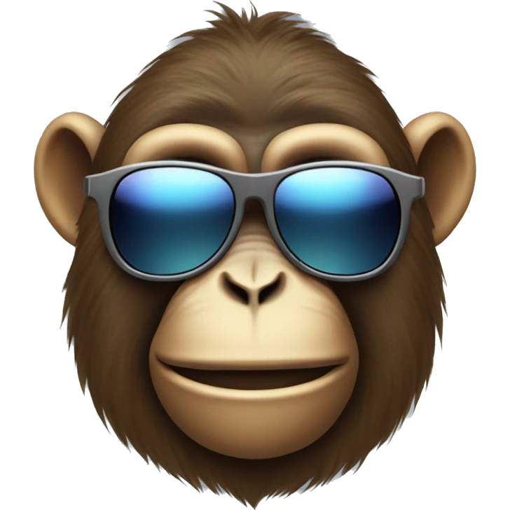 monkey with sunglasses cool vibe  emoji