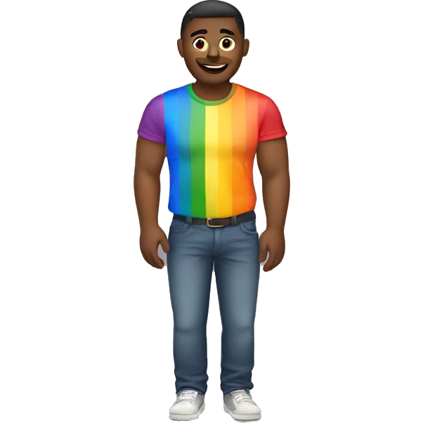 Gay pride man emoji