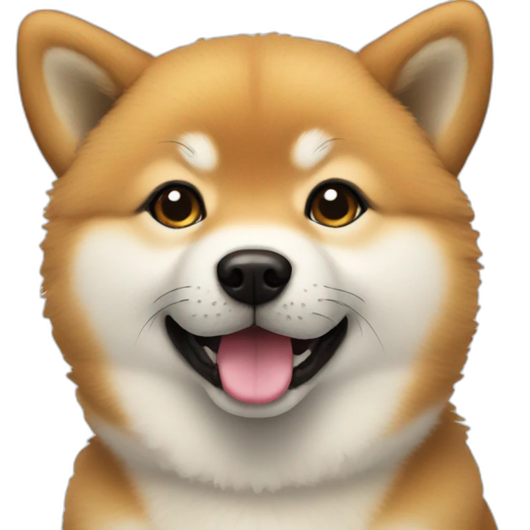 black cute-fluffy-shiba emoji