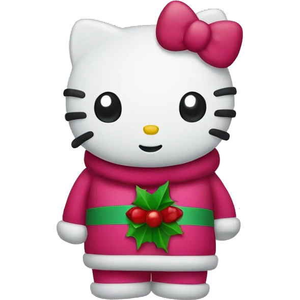 christmas hello kitty emoji