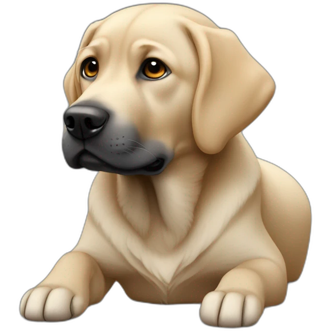 Un labrador noir qui dort emoji