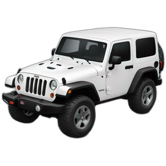 White Jeep rubicon emoji