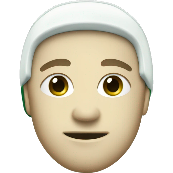 Green and white hockey  emoji