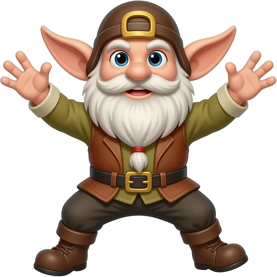 a dwarf jumping emoji