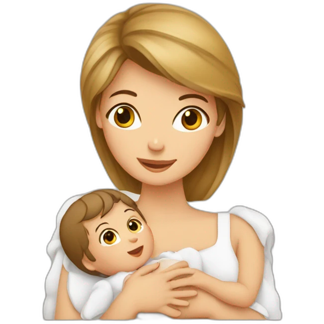 Femme italienne et son bébé emoji