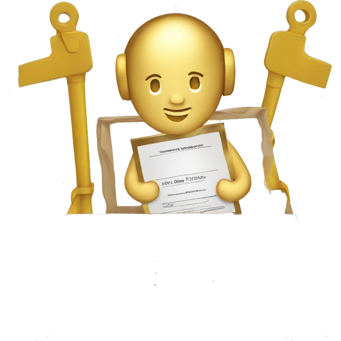 The worst worker certificate golden emoji