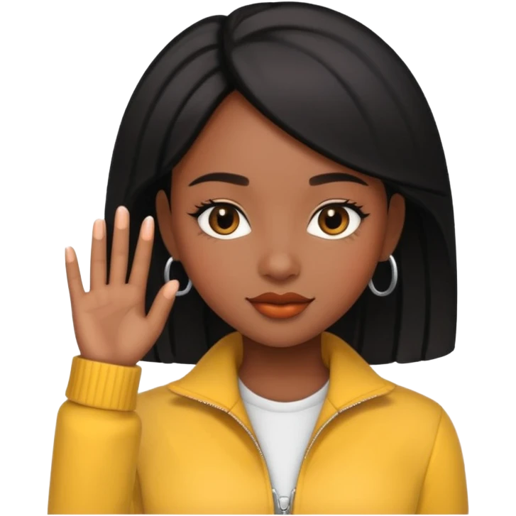 Cute outfit black girl emoji