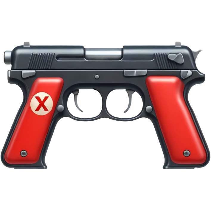 i want to make an X letter using 2 gas station  pistols emoji