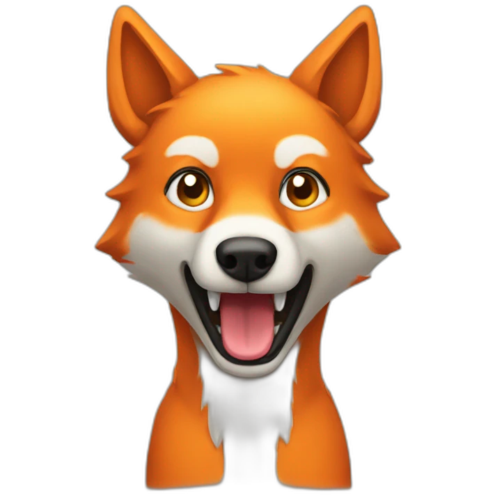 Orange wolf emoji