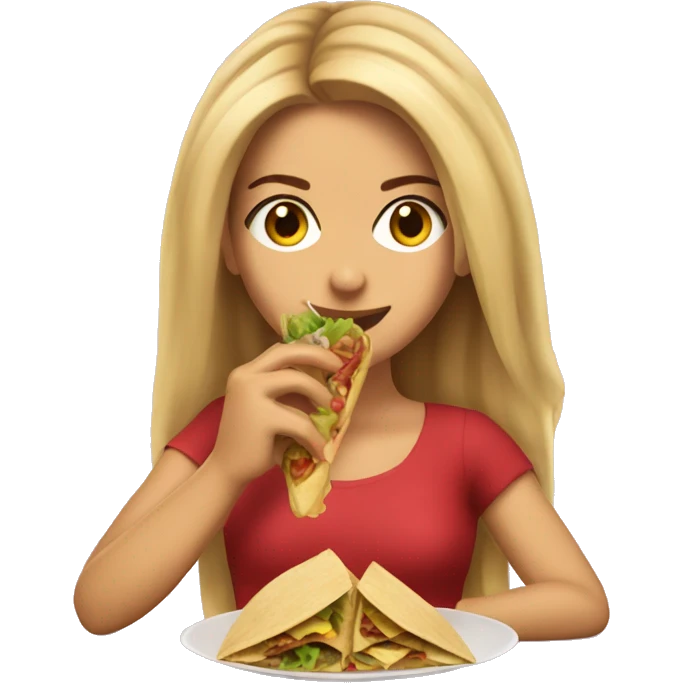 Shakira comiendo tacos emoji