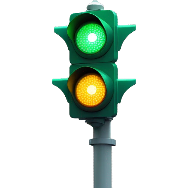 futuristic traffic light emoji